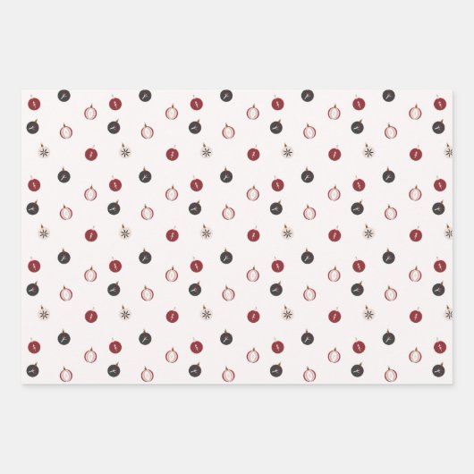 Cute Gingerbrood voor heren en kerstballen Inpakpapier Vel (Voorkant 3)