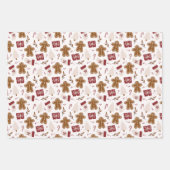 Cute Gingerbrood voor heren en kerstballen Inpakpapier Vel (Voorkant)