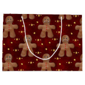Cute Gingerbrood voor kerstmis Groot Cadeauzakje (Achterkant)