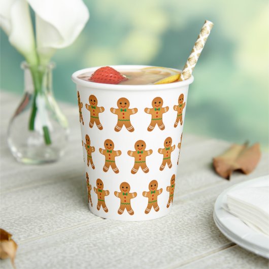 Cute Gingerbrood voor kerstmis Papieren Bekers (Insitu)