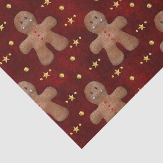 Cute Gingerbrood voor kerstmis Tissuepapier (Detail)