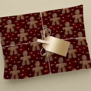 Cute Gingerbrood voor kerstmis Tissuepapier