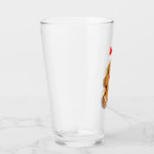 Cute Gingersnap Gingerbrood Man Red Holiday 4Jojo Glas (Rechts)