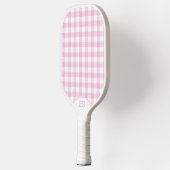 Cute gingham en streep roze pickleball-paddle pickleball paddle (Links)