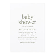 Cute Gingham Groene Strik Neutraal Baby Shower