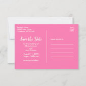 Cute Gingham Heart Save the Date (Achterkant)