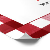 Cute Gingham Huggies Diaper Baby Shower Welcome  Poster (Hoek)