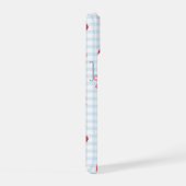Cute Gingham Kersen iPhone Hoesje met Strik Coquet 15 Case (Rechterkant)