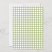 Cute Gingham Neutral Silly Goose Baby Shower  Kaart (Achterkant)