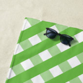 Cute Gingham Personalized Beach Towel Strandlaken (In situ)