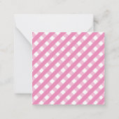 Cute Gingham Personalized Gift Enclosure Kaarten Notitiekaartje (Achterkant)