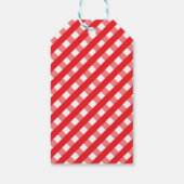 Cute Gingham Personalized Gift Labels Cadeaulabel (Achterkant)
