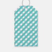 Cute Gingham Personalized Gift Labels Cadeaulabel (Achterkant)
