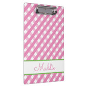 Cute Gingham Personalized klembord (Rechts)