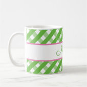 Cute Gingham Personalized Mug Koffiemok (Links)