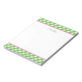 Cute Gingham Personalized Notitieblok (Linkerzijde)