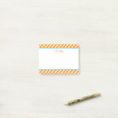 Cute Gingham Personalized Notitieblok Post-it® Notes (Op bureau)