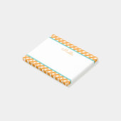 Cute Gingham Personalized Notitieblok Post-it® Notes (Schuin)