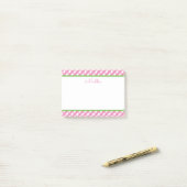 Cute Gingham Personalized Post-it Notitieblok Post-it® Notes (Op bureau)