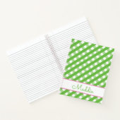 Cute Gingham Personalized Spiral Notitieboek (Binnen)