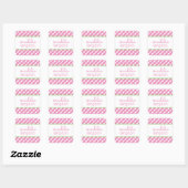 Cute Gingham Persoonlijke Stickers (Vel)