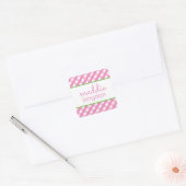 Cute Gingham Persoonlijke Stickers (Envelop)
