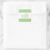 Cute Gingham Persoonlijke Stickers (Tas)