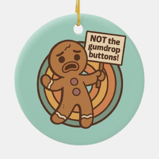 Cute Gingy Gingerbread Christmas Ornament (Achterkant)