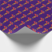 Cute giraf, glitter sparkle hartballonnen cadeaupapier (Hoek)