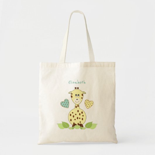 Cute giraf voor speelgoed en accessoires van baby tote bag (Voorkant)