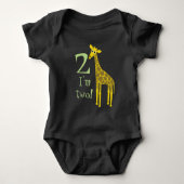 Cute Giraffe 2e verjaardag Romper (Voorkant)