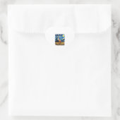 Cute Giraffe Afrika - Starry Night T-shirt Hart Sticker (Tas)