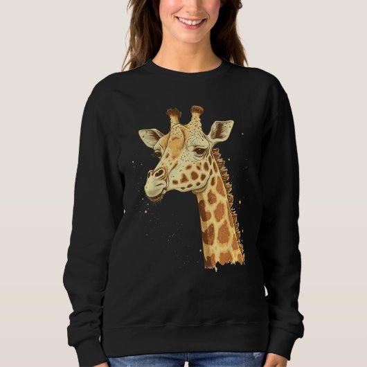 Cute Giraffe Animal on Giraffe 1 Trui (Voorkant)