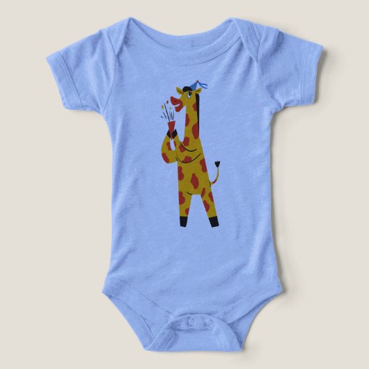 Cute Giraffe Artist Baby Infant Shower Bodysuit (Design voorkant)