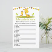 Cute giraffe Baby Animals Name Game (Staand voorkant)