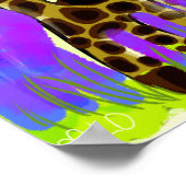 Cute Giraffe Baby met een lefkunst Poster (Hoek)