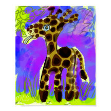 Cute Giraffe Baby met een lefkunst
