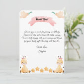 Cute Giraffe Baby Shower Bedankkaart Kaart (Staand voorkant)