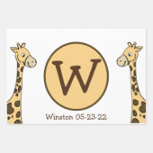Cute Giraffe Baby shower Gift Wrapping Paper Set (Voorkant)