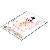 Cute Giraffe Baby shower Guest Book Notitieboek (Linkerzijde)