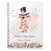 Cute Giraffe Baby shower Guest Book Notitieboek (Voorkant)
