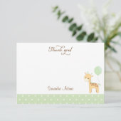 Cute Giraffe Baby shower Hartelijk dank Bedankkaart (Staand voorkant)