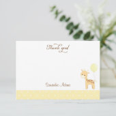 Cute Giraffe Baby shower Hartelijk dank Bedankkaart (Staand voorkant)