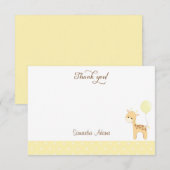 Cute Giraffe Baby shower Hartelijk dank Bedankkaart (Voorkant / Achterkant)