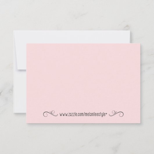 Cute Giraffe Baby shower Hartelijk dank Notitiekaartje (Achterkant)