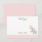 Cute Giraffe Baby shower Hartelijk dank Notitiekaartje (Voorkant / Achterkant)