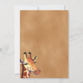 Cute Giraffe Baby shower Invitation Kaart (Achterkant)