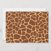 Cute Giraffe Baby shower Invitation Kaart (Achterkant)