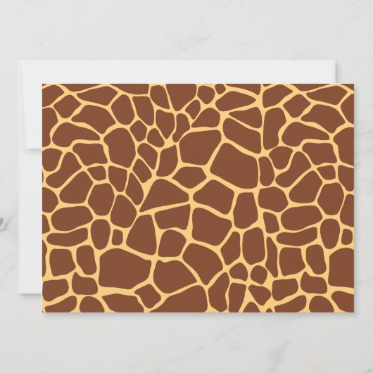 Cute Giraffe Baby shower Invitation Kaart (Achterkant)