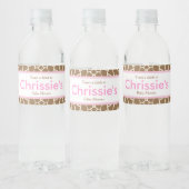 Cute Giraffe Baby shower Party Waterfles Etiket (Flessen)